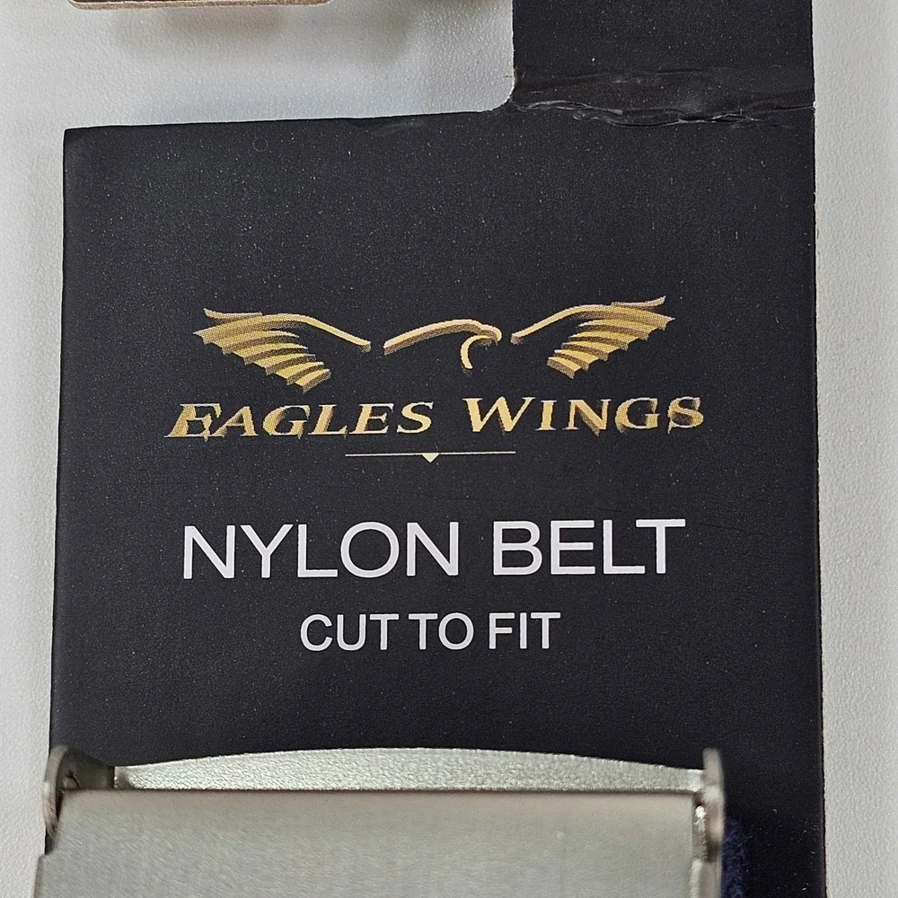 Eagles Wings Mens Penn State Nittany Lions Nylon Web Belt Navy White Cut to Fit